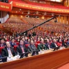 出席越共十四大的代表。图自越通社