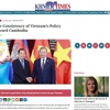 《高棉时报》刊登的文章。屏幕截图