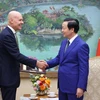 越南政府副总理陈红河会见了荷兰驻越南大使凯斯·范·巴尔（Kees van Baar）。图自越通社
