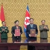 越南通讯社与朝鲜中央通讯社签署合作协议。图自越通社