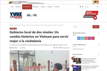 委内瑞拉广播电台RadioMundial对越南“重绘山河”工作进行报道。图自越通社