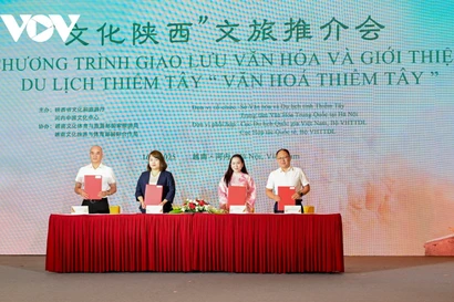 越中两国企业共同签署合作协议。图自越南之声