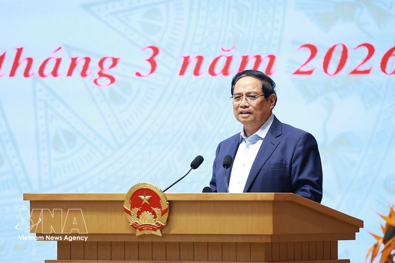 越南政府总理兼国家科技、创新、数字化转型及06号方案指导委员会（指导委员会）主任范明政主持召开指导委员会2026年第二次会议。图自越通社