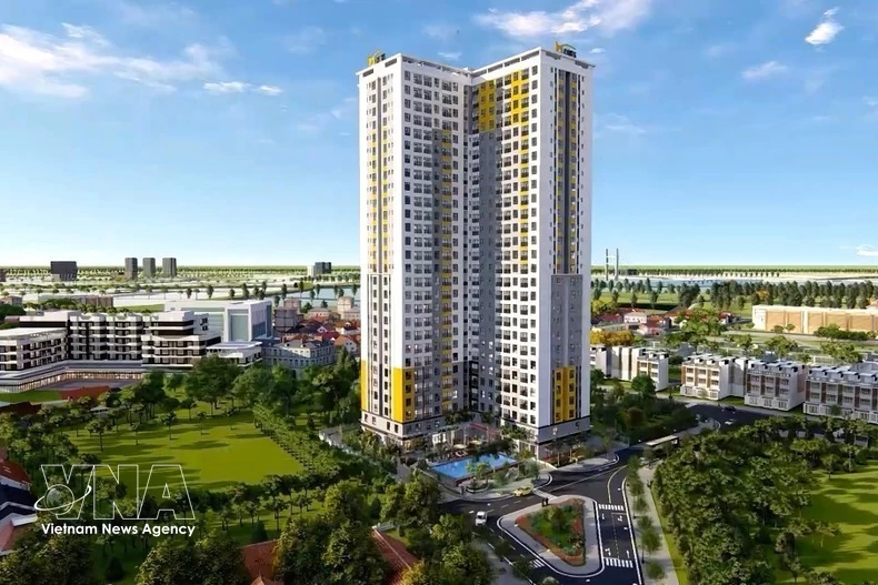 附图：由BCONS集团作为投资方\位于胡志明市的公寓楼。图自越通社