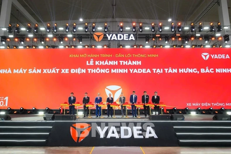 雅迪在越南北宁斥资1亿美元的智能制造工厂竣工仪式。图自Bnews