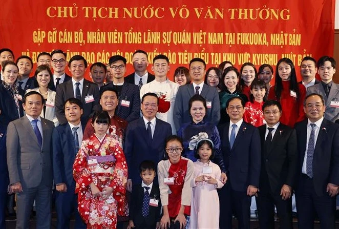 越南国家主席武文赏与旅日各代越南人代表会面具有重要意义
