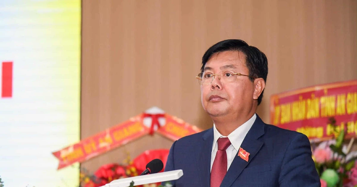 越共中央委员、安江省委书记阮进海。（图片来源：越通社）