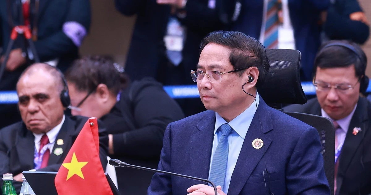 越南政府总理范明正出席第15届东盟-联合国峰会。（图片来源：越通社）