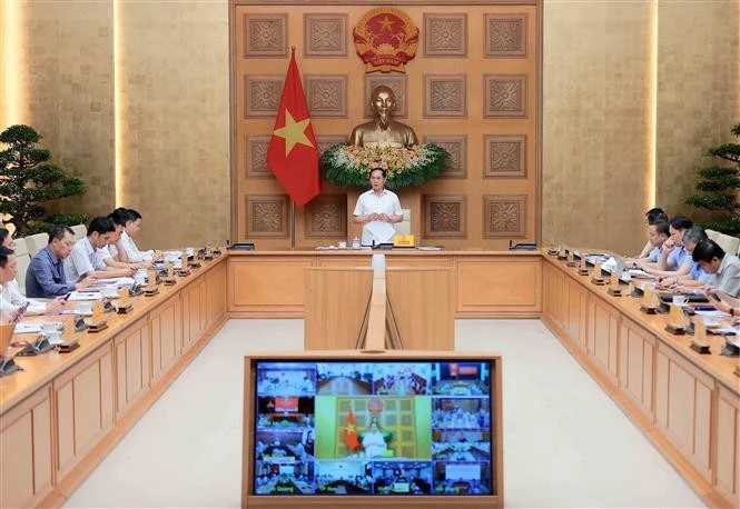 越南政府副总理裴青山在会上发表讲话。（图片来源：越通社）
