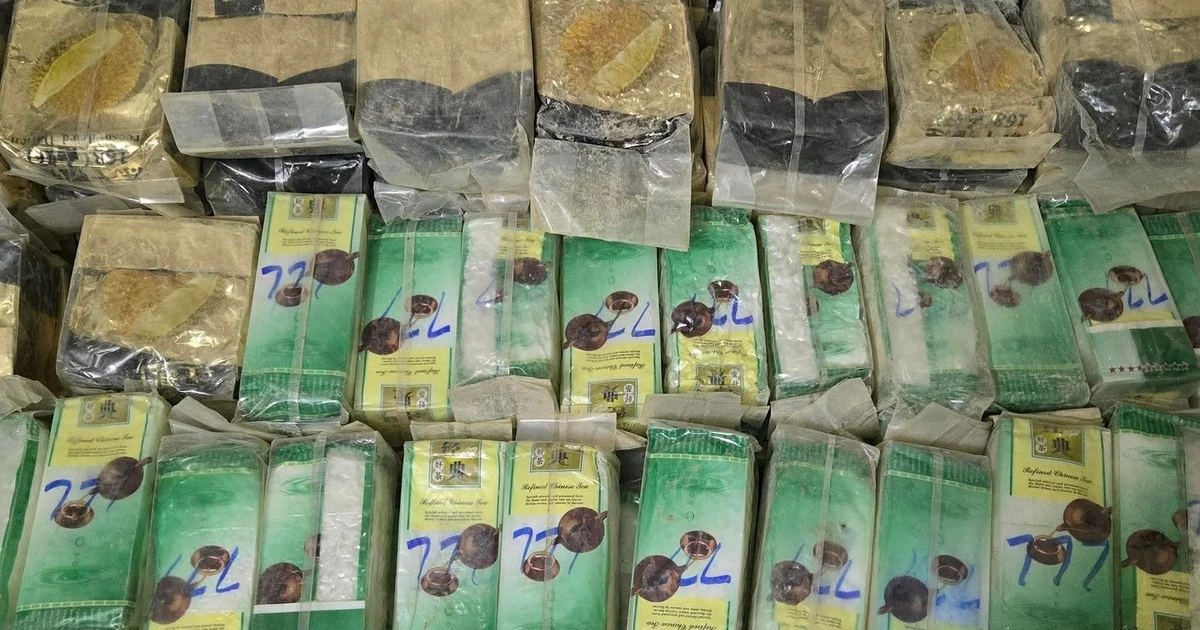 查获777公斤合成毒品。（图片来源：越通社）