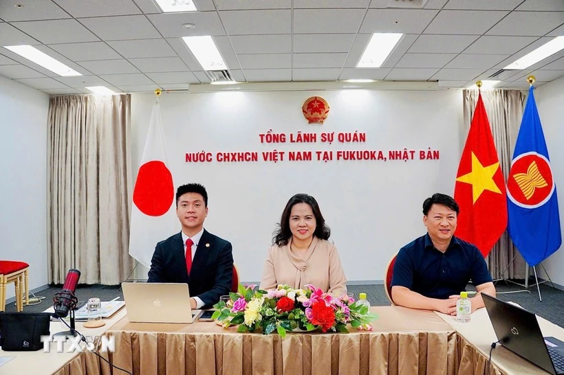 越南驻日本福冈总领事馆的代表。（图片来源：越通社）