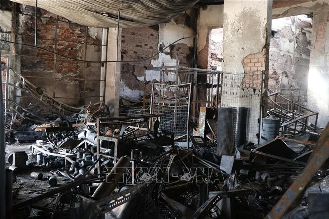 火灾现场。（图片来源：越通社）