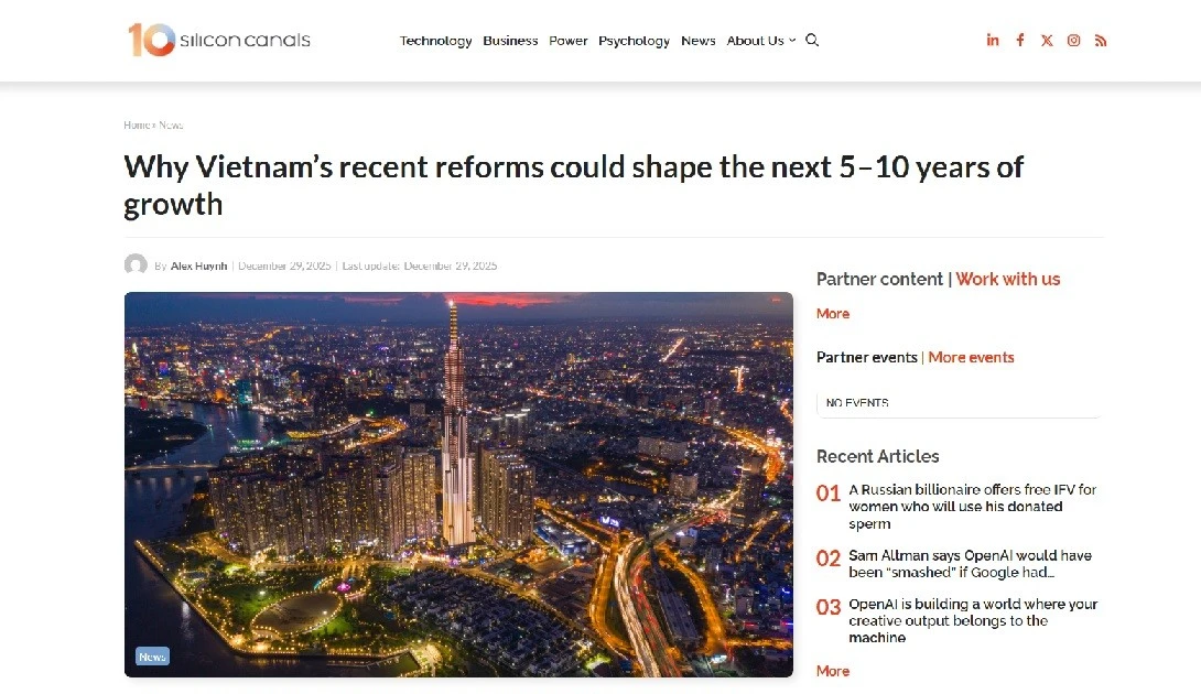 荷兰网站 siliconcanals.com：按正确方向行进，越南主动塑造未来5-10年增长格局。（图片来源：截面图） 