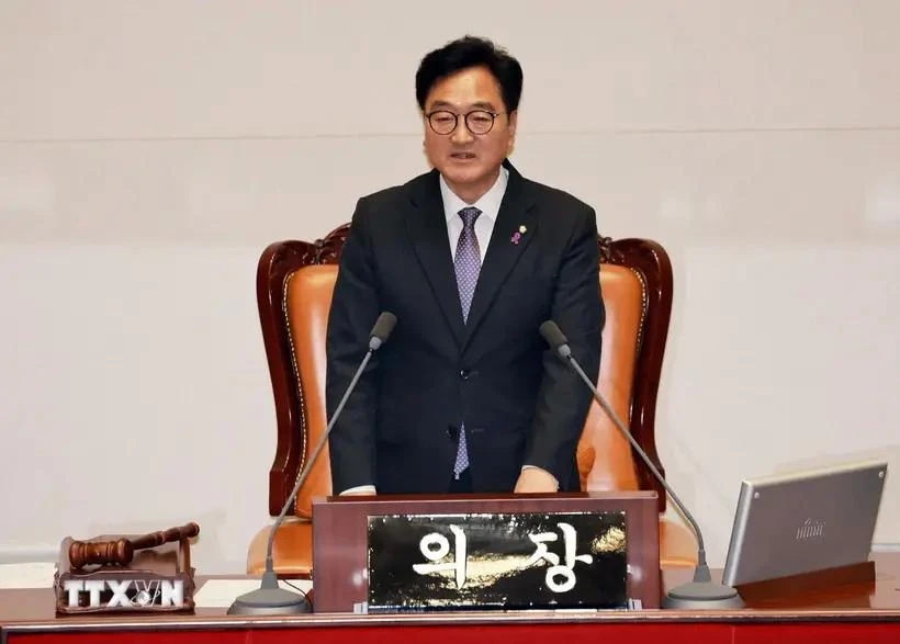 越南国会主席陈青敏向韩国国会议长禹元植致贺信