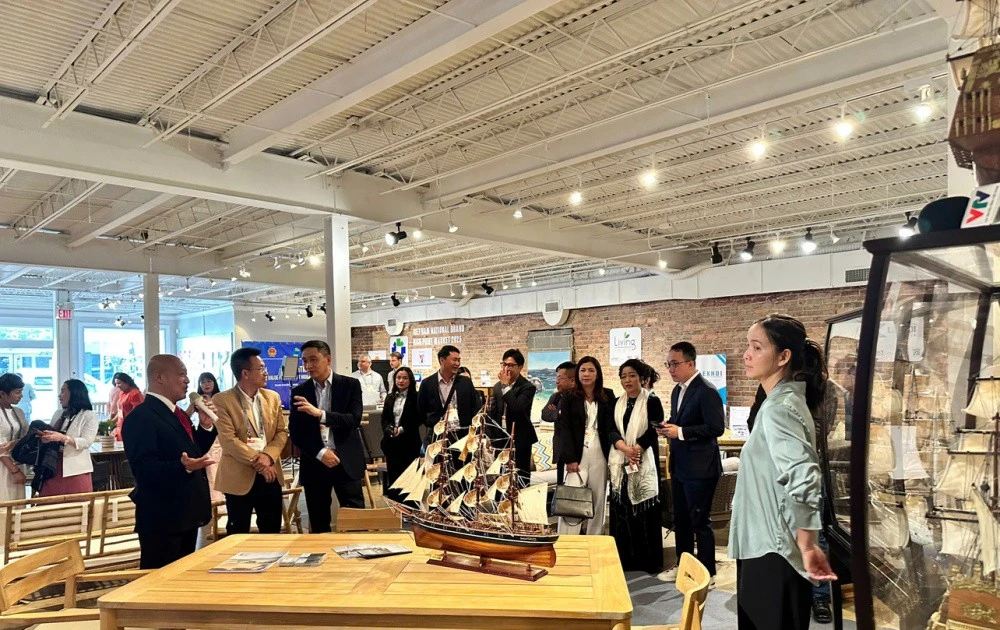 越南国家展区所展示的产品。(图片来源:工贸杂志)