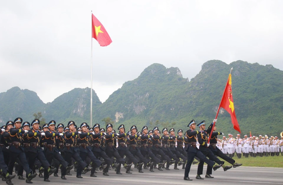 A80阅兵第三次综合演练。（图片来源：越通社）