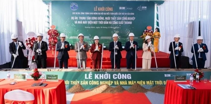 广宁省首座太阳能发电厂开工仪式。（图片来源：vnexpress.net）