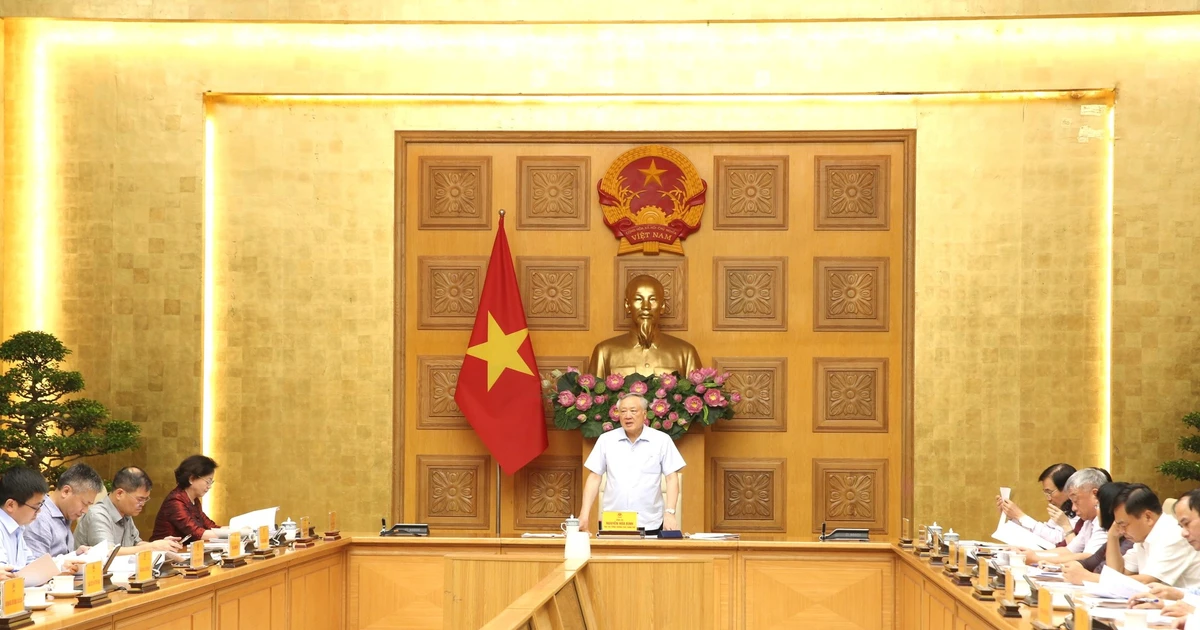 政府常务副总理阮和平发言。（图片来源：越通社）