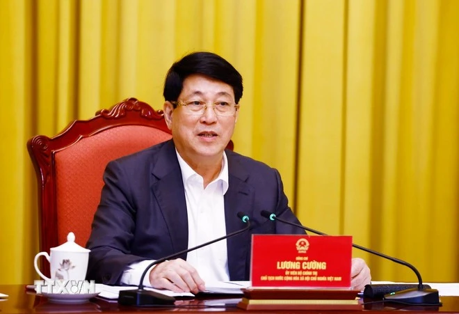 越南国家主席梁强与国家主席办公厅、外交部探讨重点任务 | Vietnam+ (VietnamPlus)