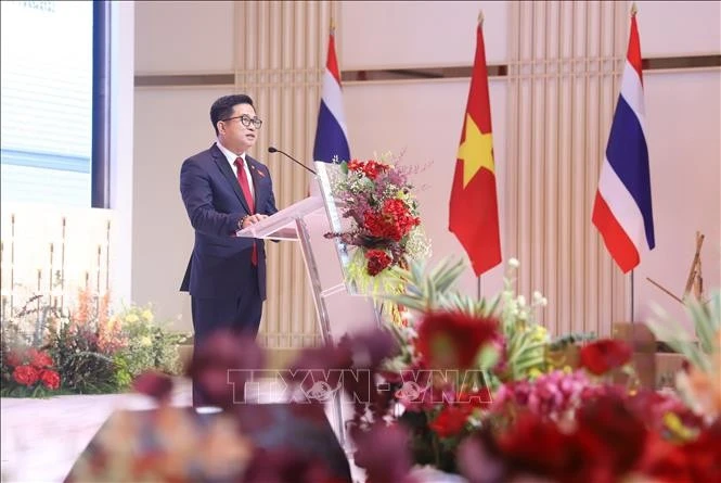 越南驻孔敬总领事丁黄灵在活动上发表讲话。（图片来源：越通社） 
