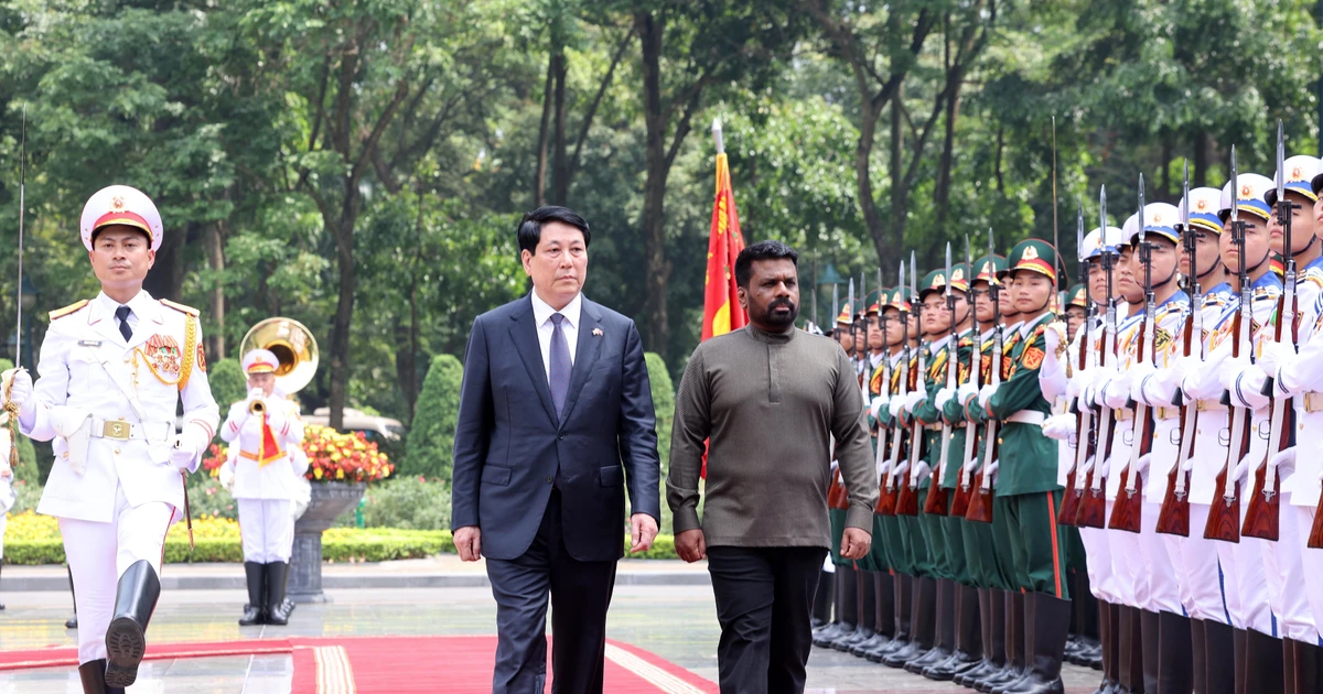 国家主席梁强举行仪式欢迎斯里兰卡总统迪萨纳亚克访越 | Vietnam+ (VietnamPlus)