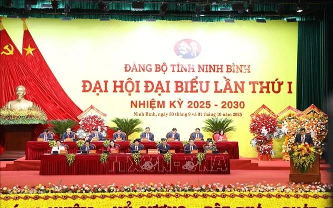 越共宁平省2025-2030年任期第一次代表大会召开。（图片来源：越通社）