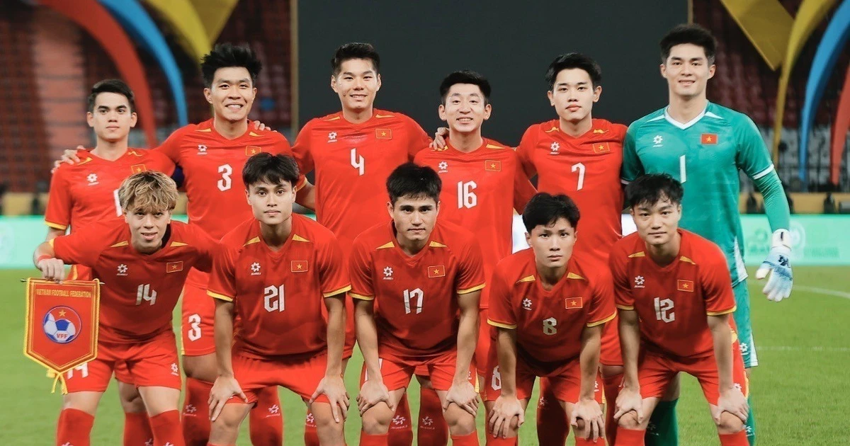 越南队在决赛中的出场阵容。