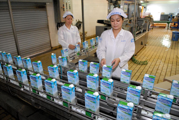 Vinamilk的生产线。图自越通社