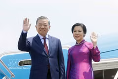 越共中央总书记、国家主席苏林和夫人启程对泰国进行正式访问。图自越通社