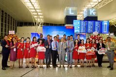 越捷航空旗下地勤服务公司为国际航空公司提供服务。越捷供图