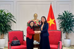 越南外交部副部长阮明姮会见美国新任驻越南特命全权大使詹妮弗·威克斯·麦克纳马拉。图自外交部