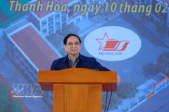 范明政总理发表讲话。图自越通社