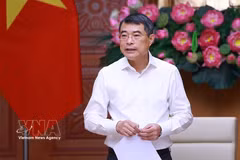 越南政府总理黎明兴与外交部领导举行会议。图自越通社
