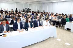 越南外交部在河内举行国际媒体吹风会。图自越通社