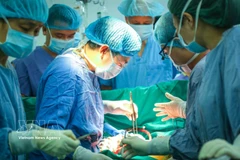 越南成功实施首例多米诺多器官移植手术。图自越通社