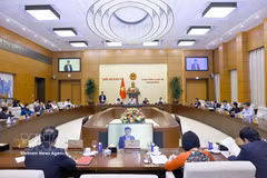 3月2日下午，越南国会常务委员会第55次会议。图自越通社