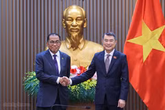越南政府总理黎明兴会见马来西亚国防部长穆罕默德·哈立德·努尔丁。图自baochinhphu 