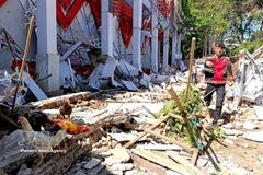 印度尼西亚地震造成至少1人死亡和1人受伤。图自越通社