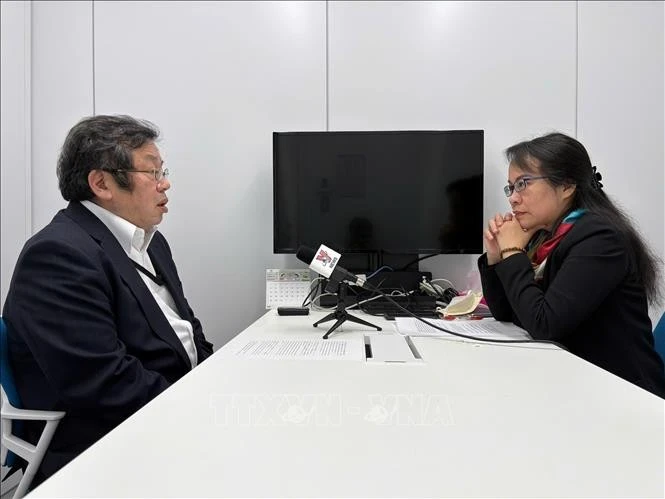 日本国家政策研究所名誉教授、能源政策和核安全政策专家根久典（Hisanori Nei）12月25日在东京接受了越通社记者的采访。图自越通社