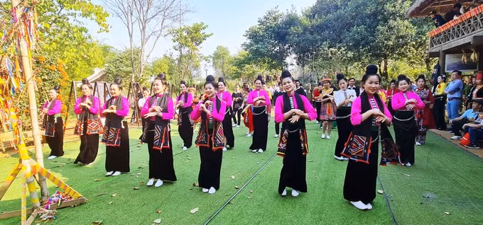 泰族舞蹈表演。图自越通社