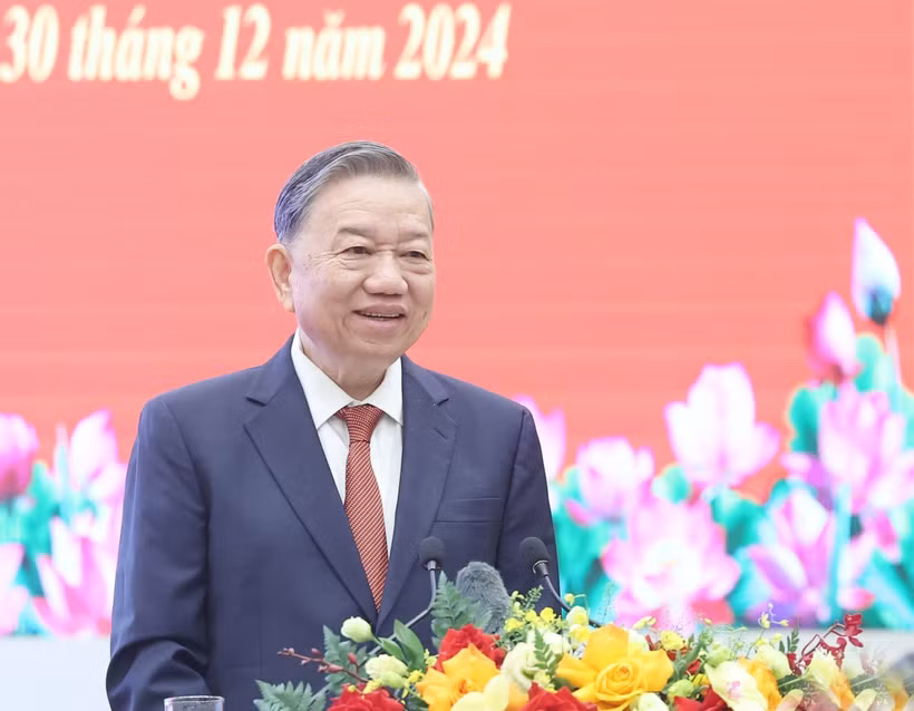越共中央总书记苏林。图自越通社