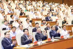 苏林总书记和各位领导代表出席会议。图自越通社
