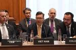 越南驻法国大使郑德海在会上发表讲话。图自越通社