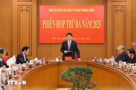 越南国家主席梁强主持中央司法改革指导委员会第三次会议 图自越通社