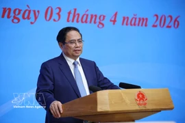 越南政府总理、国家国际融入指导委员会主任范明政发表讲话 图自越通社