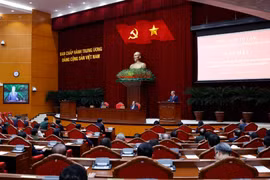 越共中央总书记苏林会见越共十四大筹备各小组成员 图自越通社