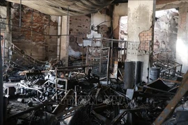 火灾现场 图自越通社