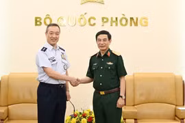潘文江大将会见日本防卫省统合幕僚长内仓弘明 图自《政府门户网站》