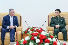 会见场景 图自越通社