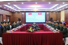 会谈场景 图自越通社